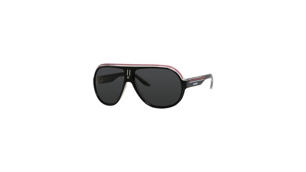 Carrera Speedway/S Bifocal Prescription Sunglasses SPEEDS-0YZZ-RA-6312 - Lens Diameter 63 mm, Frame Color Black Crystal White Red