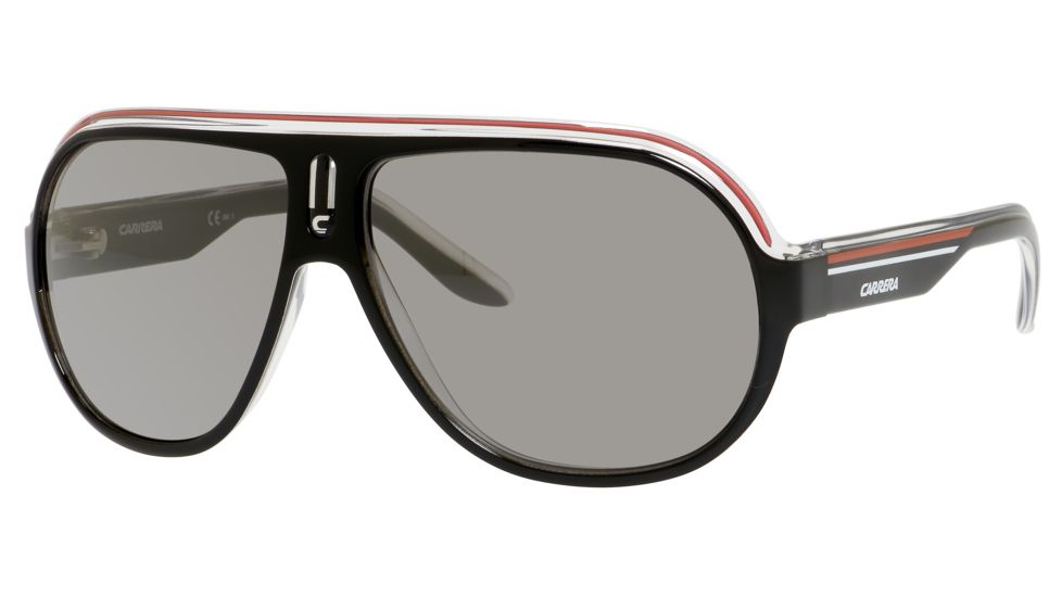 Carrera Speedway/S Bifocal Prescription Sunglasses SPEEDS-0YZZ-T4-6312 - Lens Diameter 63 mm, Frame Color Black Crystal White Red