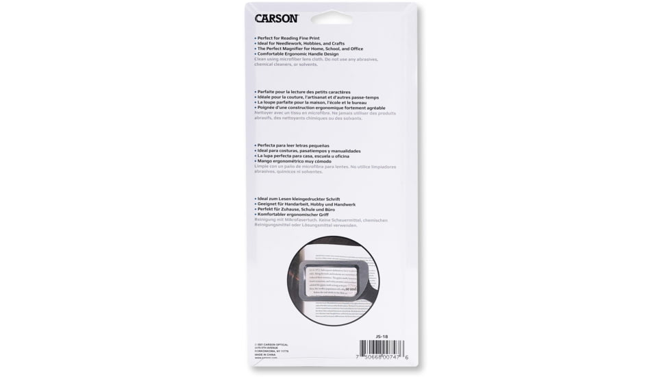 Carson 2x Handheld Compact Magnifier JS-18