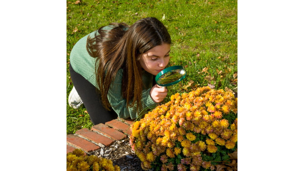 Carson BigEye 2.5x 5in Acrylic Hand Magnifier, Outdoor Green HU-20