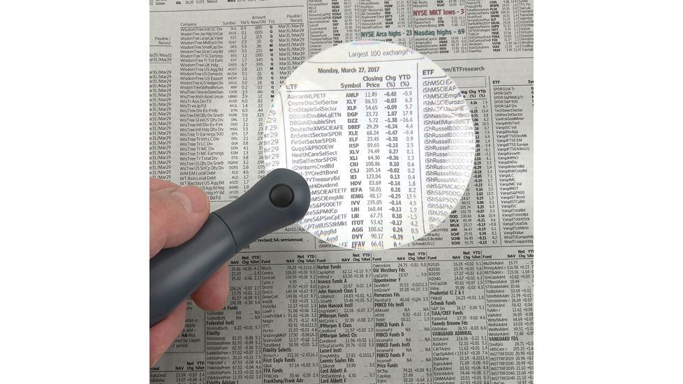 Carson ChargeIt LED Lighted Magnifier, Grey, 3.4 x 1.2 x 7.9 Inches, UM-90