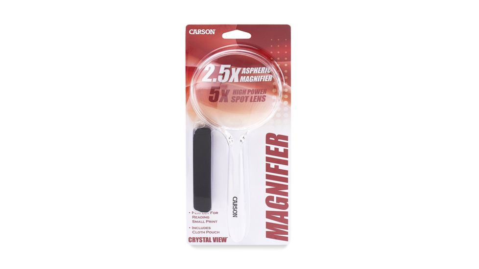 Carson CrystalView 2.5x Aspheric Lens Magnifier CV-24
