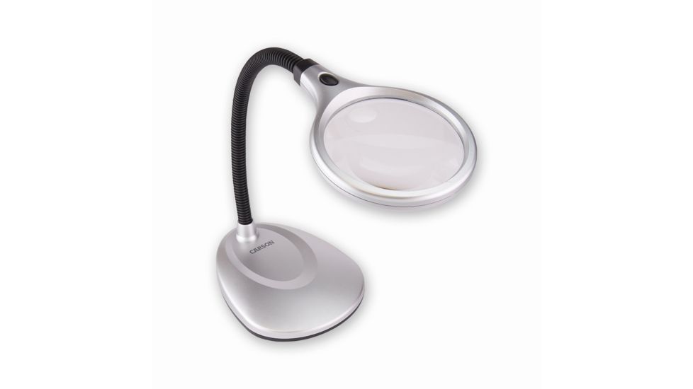 Carson DeskBrite200 2x LED Magnifier Loupe Desk Lamp w/ 5x Spot Lens LM-20