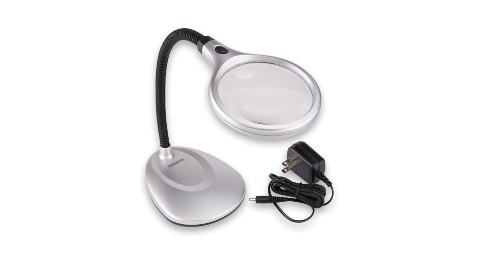 Carson DeskBrite200 2x LED Magnifier Loupe Desk Lamp w/ 5x Spot Lens LM-20