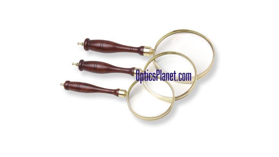 Carson 3x90mm Executive Gift Brass &amp; Mahogany Magnifier VN-90