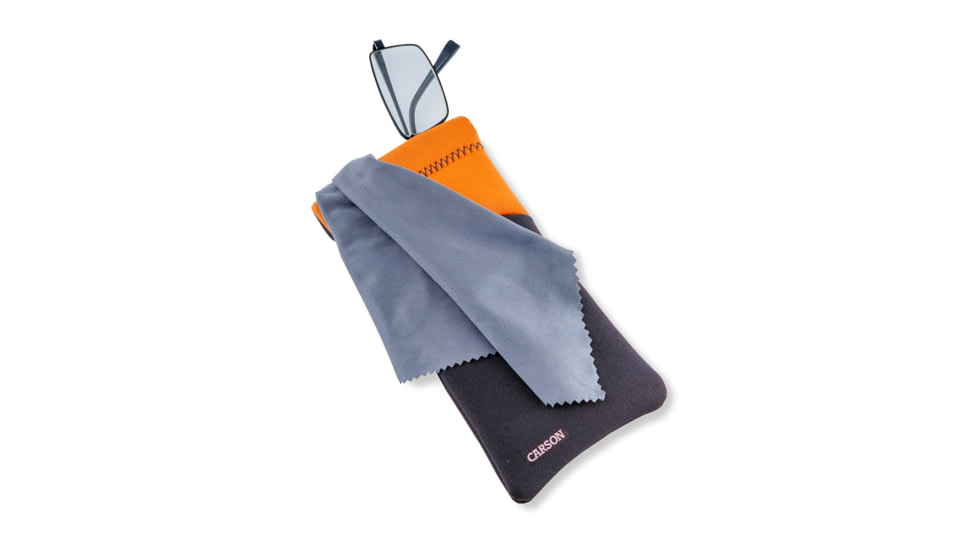 Carson Eyeglasses Microfiber Lens Cloth in Pouch, Sunset, 4.3 x 0.5 x 6.9 in, EC-10-04