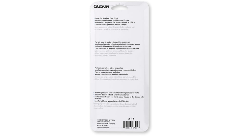 Carson HandHeld 2.5x Magnifier with 5x Spot Lens, JS40