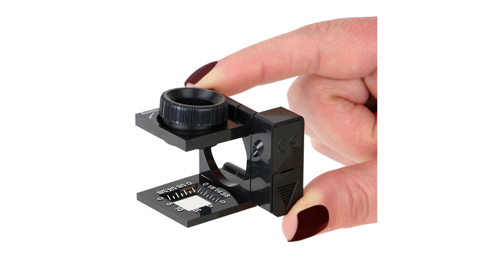 Carson LinenTest/Loupe Lighted Foldout Compact Magnifier Loupe, Black, Pack of 6 LT-10MU