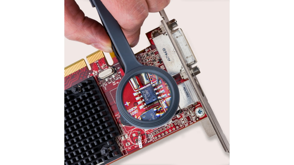 Carson MagniGrip 4x LED Lighted Magnifier w/ Precision Tweezers - Batteries Included MG-88