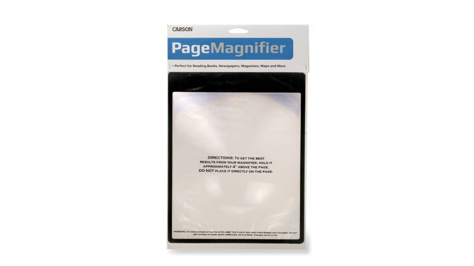 Carson MagniSheet 2x Full Size Page 10.75 in x 8.25 in Big Magnifier / Large Loupe DM-11