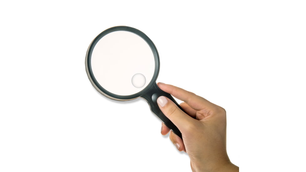Carson MagniView 2x Hand Magnifier with 4.5x Spot Lens, Black DS-36