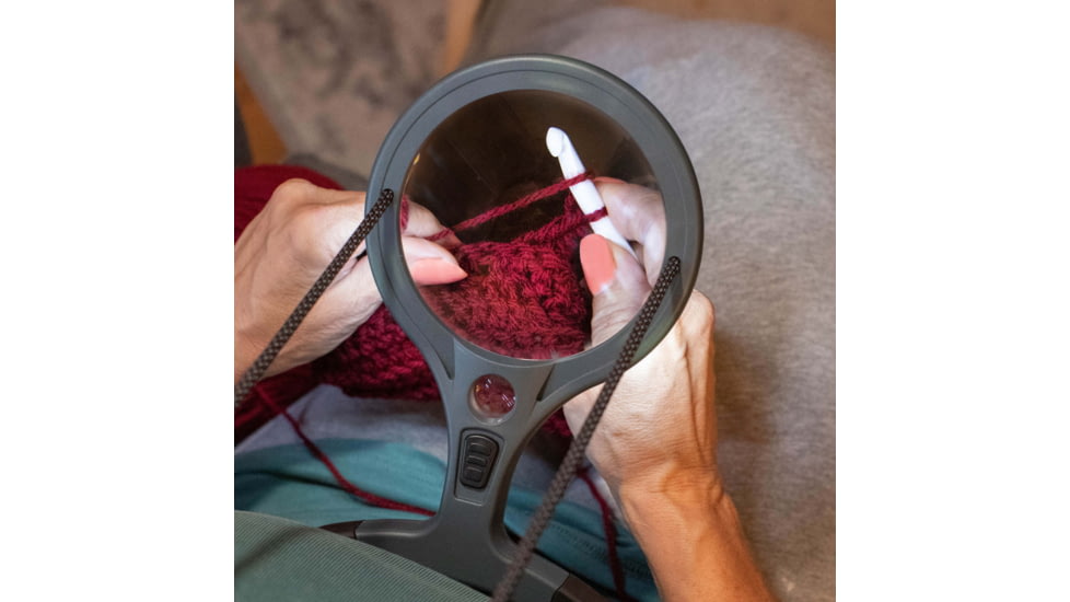 Carson Optical AS-70 Lume Series Hands-Free Magnifier, Gray, 5.7 in x 1.0 in x 9.3 in, AS-70