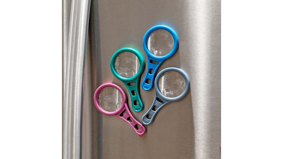 Carson Optical MagnetMag Handheld Magnifier w/ Magnetic Handle, Blue, Purple, Green, Gray, 2.3 in x 0.4 in x 4.6 in, DX-50AS