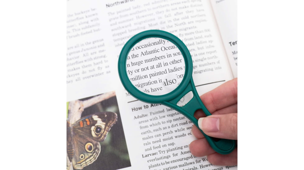 Carson Optical MagnetMag Handheld Magnifier w/ Magnetic Handle, Blue, Purple, Green, Gray, 2.3 in x 0.4 in x 4.6 in, DX-50AS