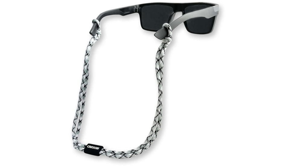 Carson Optical Paracord Eyewear Retainers, White/Grey/Black, EX-50WGY