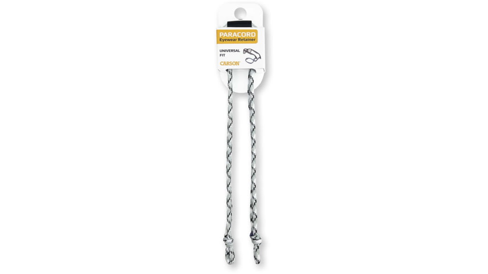 Carson Optical Paracord Eyewear Retainers, White/Grey/Black, EX-50WGY