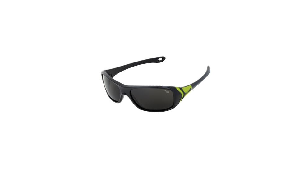 Cebe Captain Single Vision Rx Sunglasses Shiny Black/Green Frame, CBCAP2