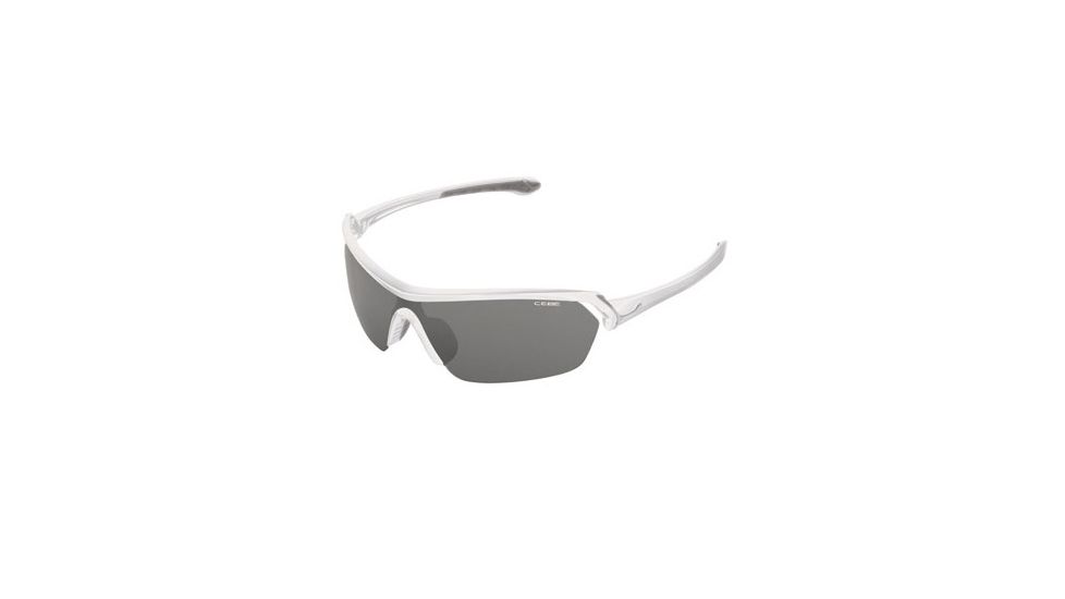 Cebe Eyemax Sunglass White Frame, Variochrom Perfo Grey Photochromic Lens CBEYEM3