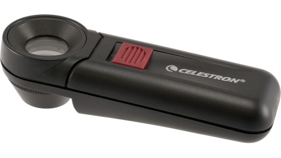 Celestron Handheld Bulb Illuminated Magnifier, Loupe - 10x