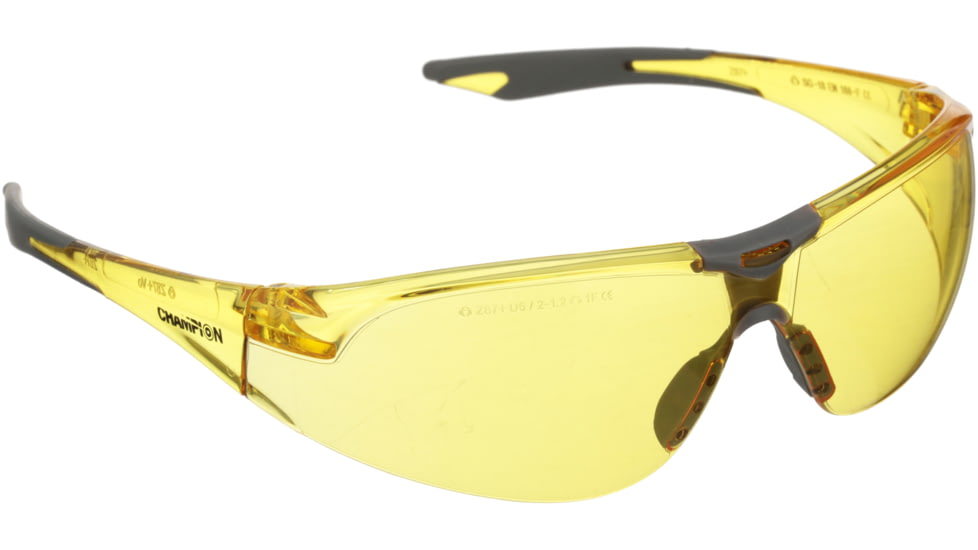 Champion Traps and Targets Ballstic Shooting Glasses, 1 Pair, Amber, 42701