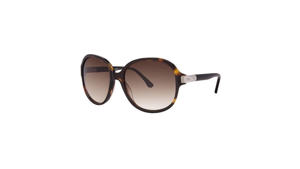 Chloe CL2237 Sunglasses - Frame Black Tortoise, Lens Color Gradient Brown CL223701