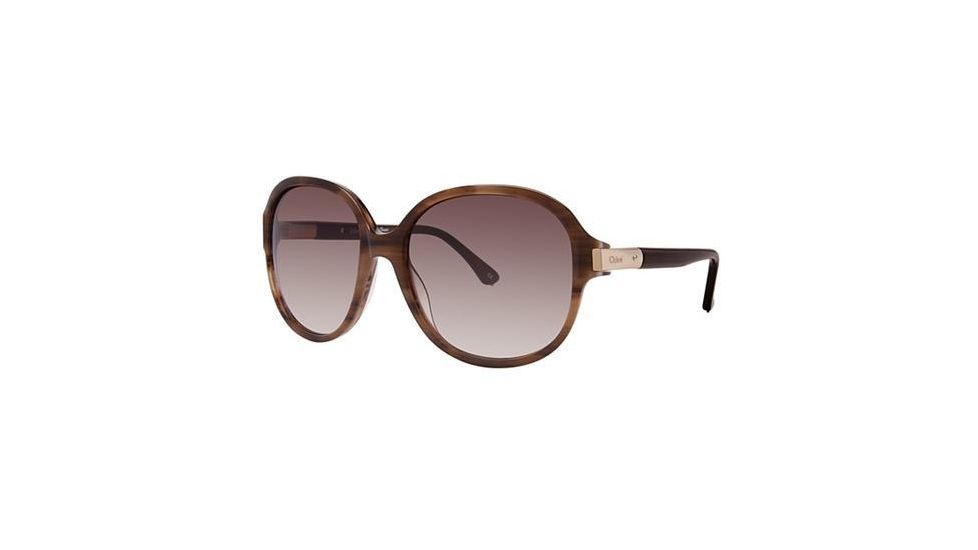 Chloe CL2237 Sunglasses - Frame Brown Horn, Lens Color Gradient Brown CL223702