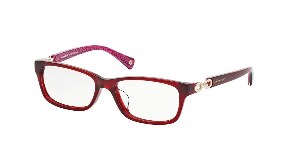 Coach FANNIE F HC6052F Eyeglass Frames 5237-54 - Burgundy/Burgundy Pink Frame