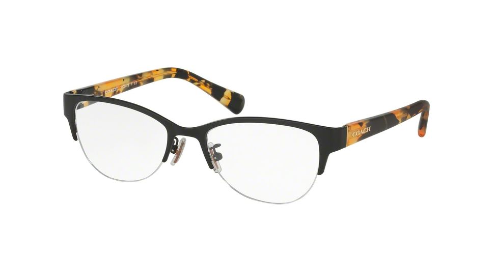 Coach HC5078 Eyeglass Frames 9253-50 - Satin Black/Honey Mosaic Frame