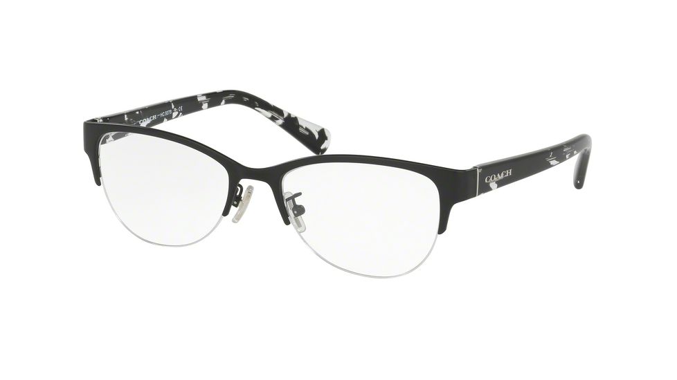 Coach HC5078 Eyeglass Frames 9254-50 - Satin Black/Black Crystal Mosaic Frame