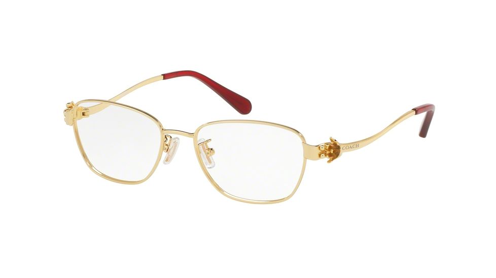 Coach HC5086 Eyeglass Frames 9297-50 - Light Gold/Burgundy Frame