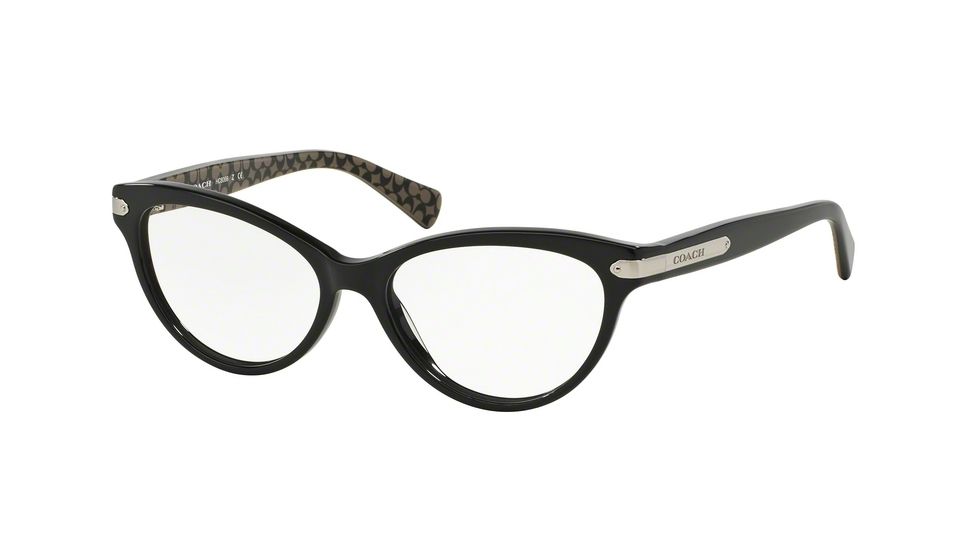 Coach HC6066F Eyeglass Frames 5261-53 - Black/Black Military Sig C Frame