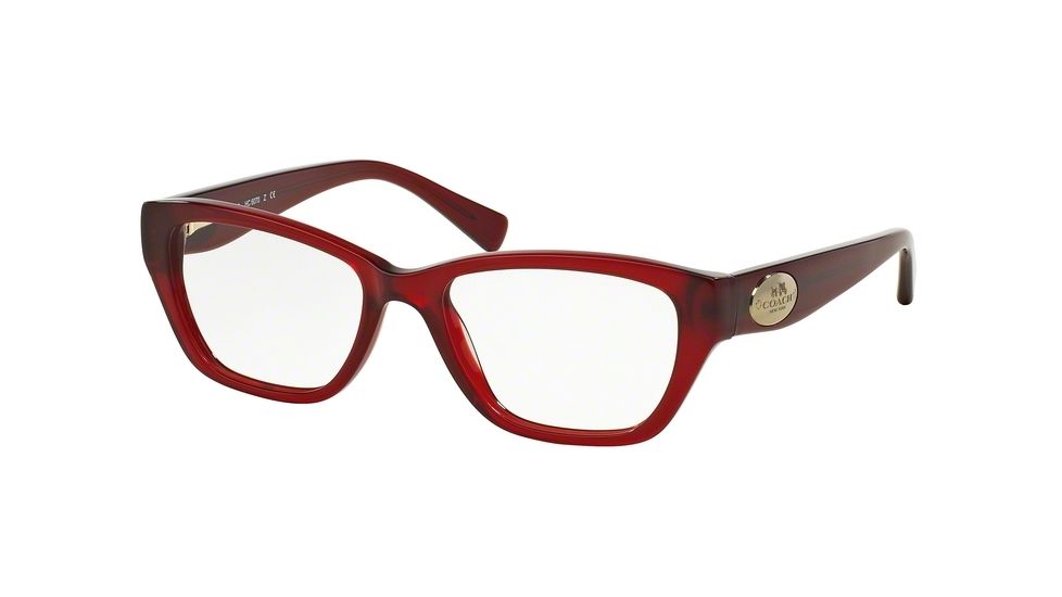 Coach HC6070F Single Vision Prescription Eyeglasses 5029-53 - Burgundy Frame
