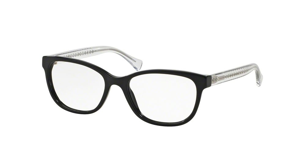 Coach HC6072F Eyeglass Frames 5327-52 - Black Glitter/Crystal Frame