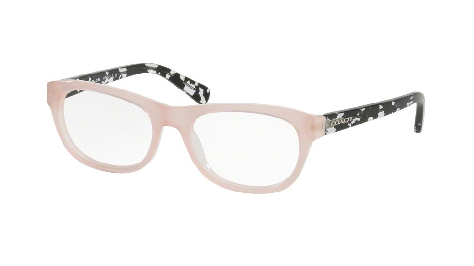 Coach HC6081F Eyeglass Frames 5350-53 - Blush/Black Crystal Mosaic Frame