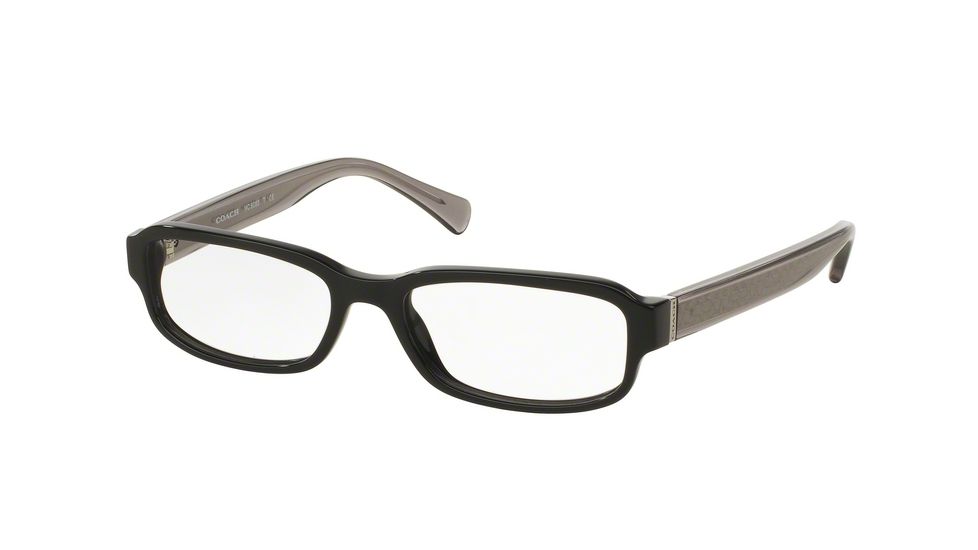 Coach HC6083F Eyeglass Frames 5354-52 - Black/Dark Grey Crystal Frame