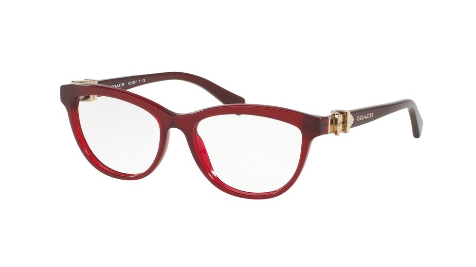 Coach HC6087F Eyeglass Frames 5393-53 - Burgundy Frame