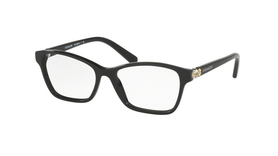 Coach HC6091B Single Vision Prescription Eyeglasses 5002-51 - Black Frame