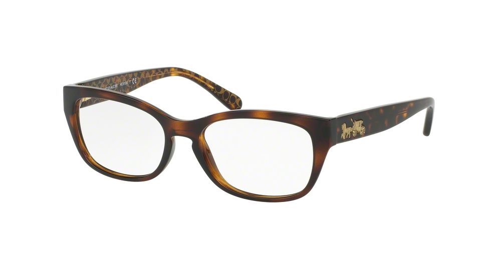 Coach HC6104 Eyeglass Frames 5394-50 - Dark Tort/Dark Tort Gold Sig C Frame