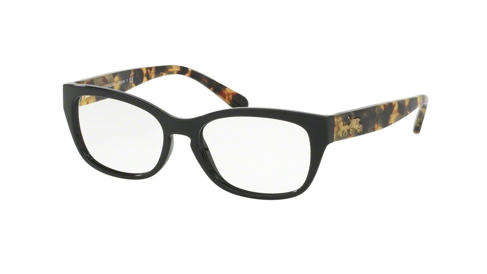 Coach HC6104 Eyeglass Frames 5449-50 - Black/dark Vintage Tortoise Frame