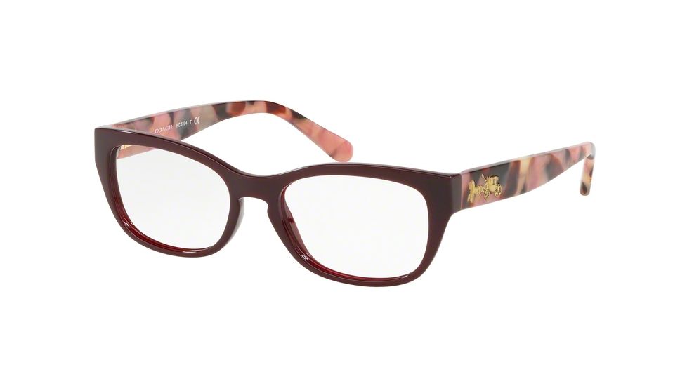 Coach HC6104 Eyeglass Frames 5509-50 - Oxblood Solid Frame