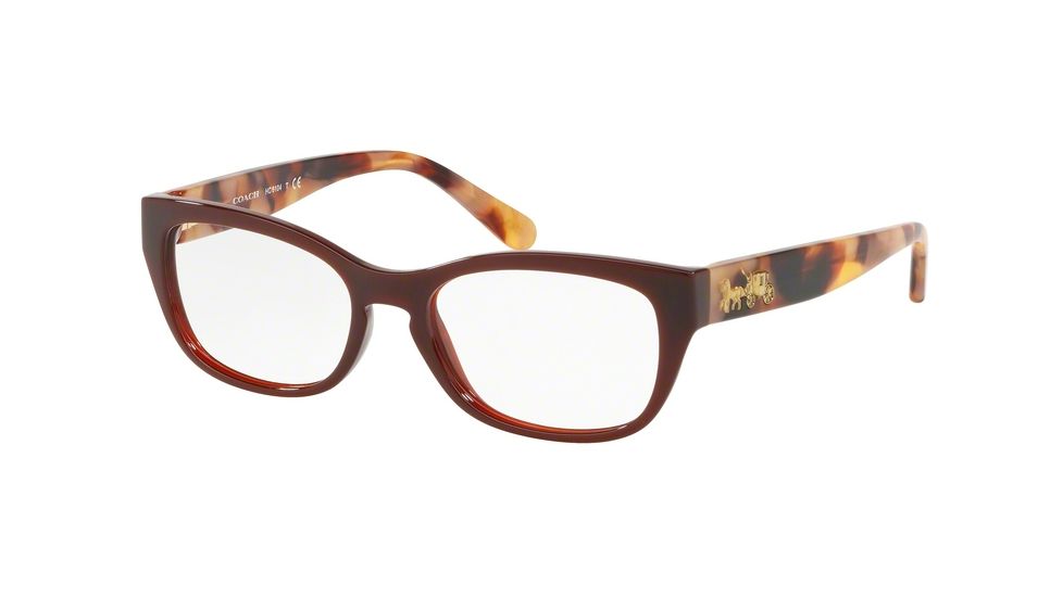 Coach HC6104 Eyeglass Frames 5531-50 - Dark Honey Solid Frame