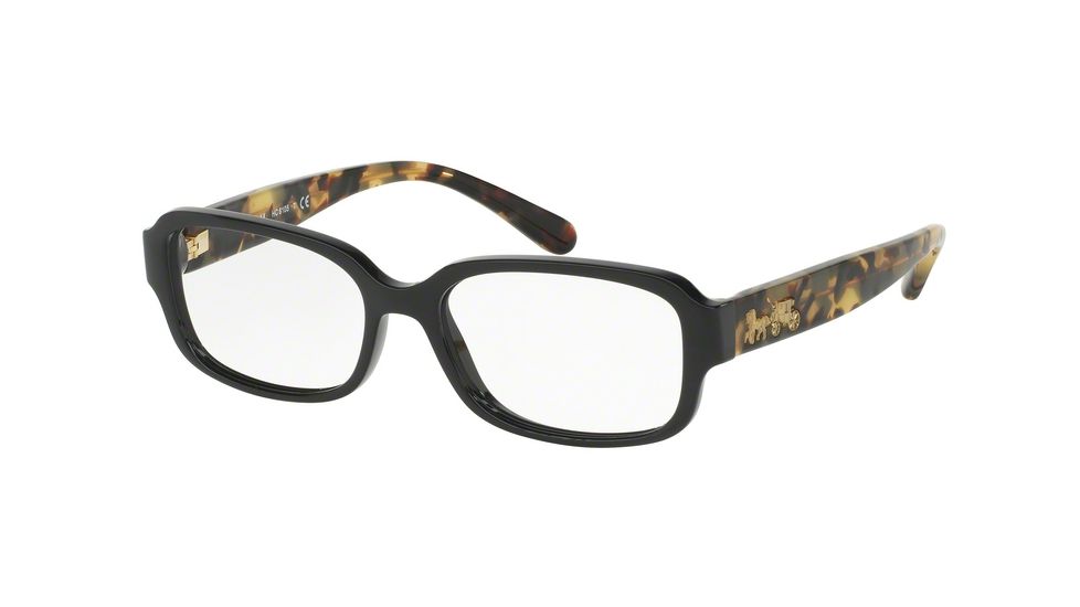 Coach HC6105 Eyeglass Frames 5449-51 - Black/dark Vintage Tortoise Frame