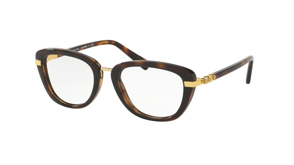 Coach HC6106BF Eyeglass Frames 5453-53 - Dark Tortoise/Gold Frame
