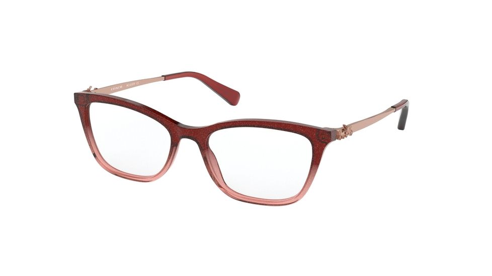 Coach HC6107F Eyeglass Frames 5551-54 - Pink Gradient With Glitter