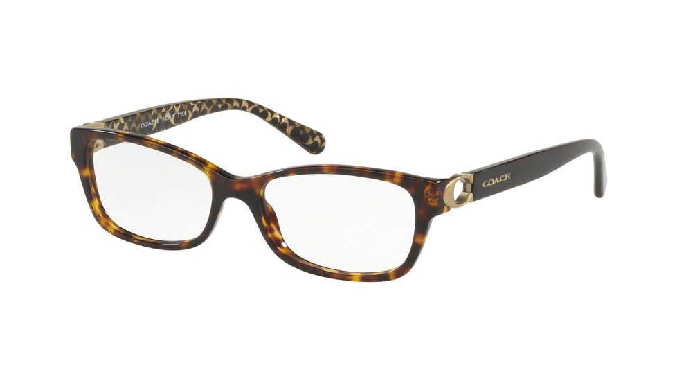 Coach HC6119F Eyeglass Frames 5507-53 - Dark Tortoise Frame, Demo Lenses