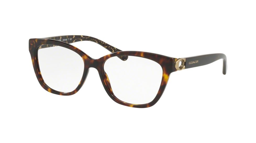 Coach HC6120 Prescription Eyeglasses, 52mm, Dark Tortoise, HC6120-5507-52-SV