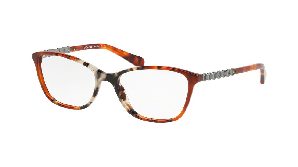 Coach HC6121F Eyeglass Frames 5519-55 - Amber Grey Multi Tort Frame