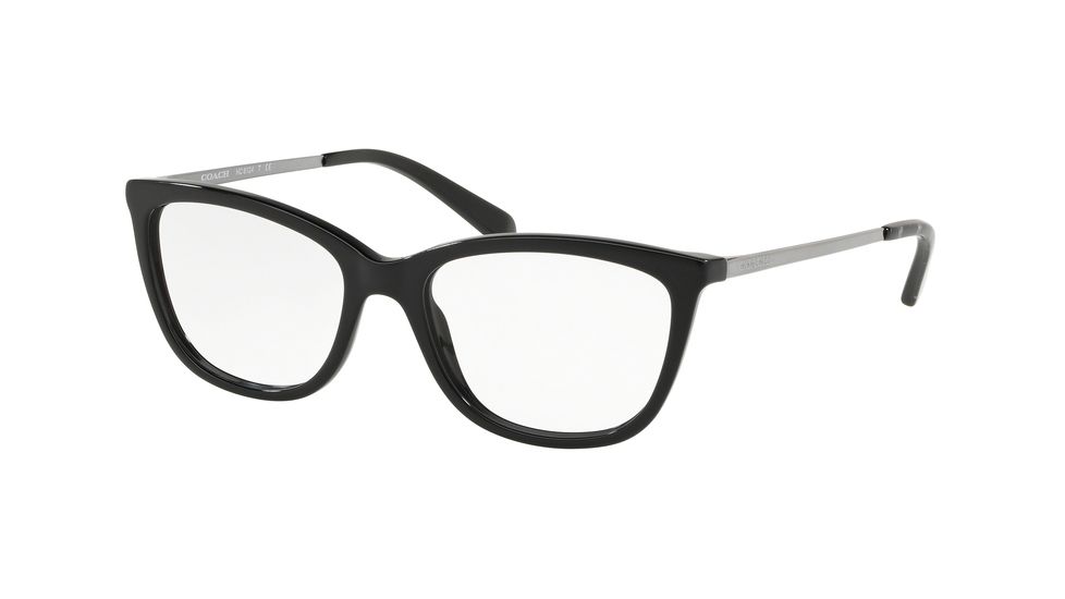 Coach HC6124F Prescription Eyeglasses, 53mm, Solid Black, HC6124F-5002-53-SV