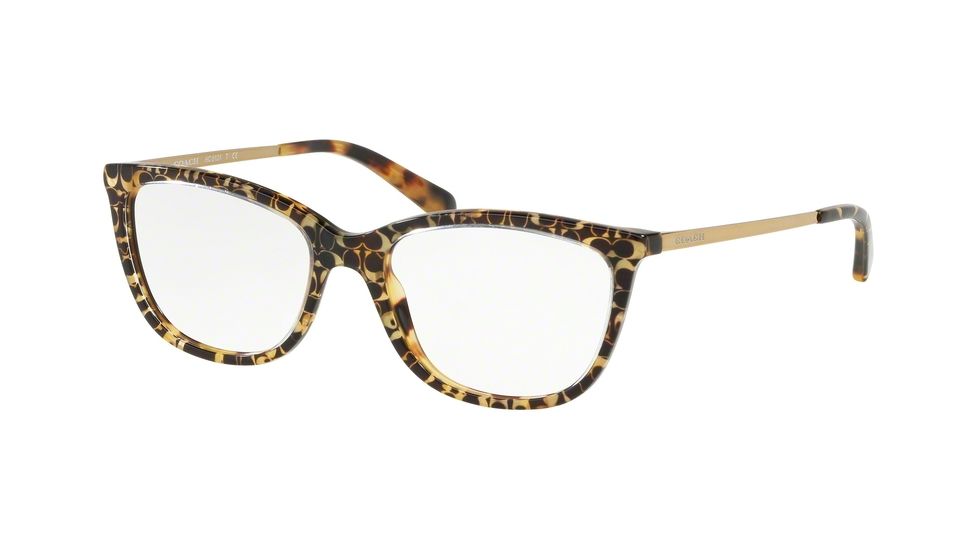 Coach HC6124F Prescription Eyeglasses, 53mm, Spotty Tort Sig C Outside, HC6124F-5519-53-SV