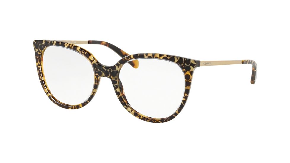 Coach HC6125F Eyeglass Frames 5519-53 - Spotty Tort Sig C Outside Frame
